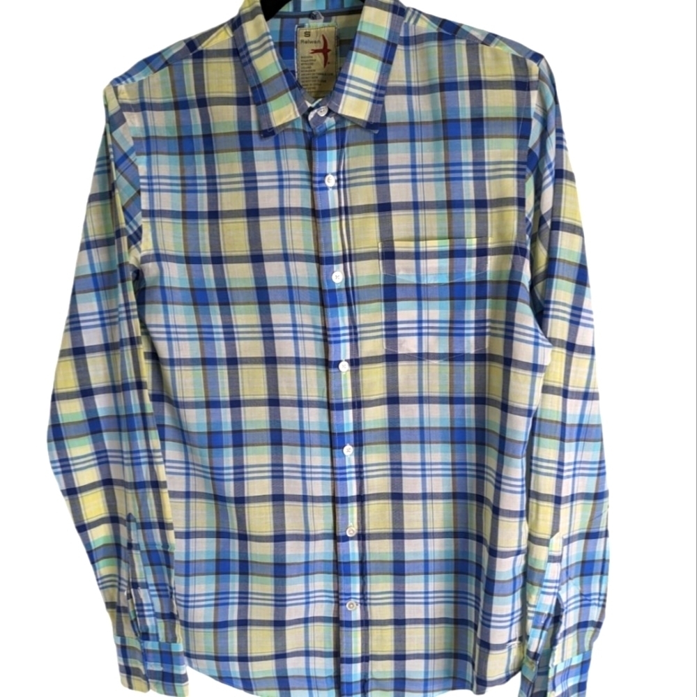 Relwen Shirts Relwen Plaid Long Sleeve Botton Down Shirt Mens.  Size Small
